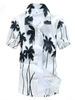 Weiße Hawaiian Shirts 2020 Herren Kurzarm Cocoanut Baum gedruckt Sommerstrand Shirt