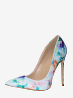 Weiße High Heels Damen Pumps mit spitzer Spitze