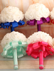Weiße Hochzeit Bouquet Braut Rose Satin Strass Blume (26 Cm X 20 Cm)