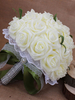 Weiße Hochzeit Bouquets Lace Ribbons Perlen Bridal Hand Flower
