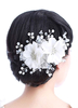 Weiße Hochzeit Kopfbedeckungen Blume Perle Dekoration Braut Kamm