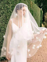 Weiße Hochzeit Kopfbedeckungen Kamm Tüll Haarschmuck für die Braut