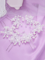 Weiße Hochzeit Kopfschmuck Blumen Haar Pins Perlen Braut Haar Zubehör? 1 Stück?