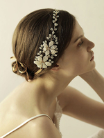 Weiße Hochzeit Kopfschmuck Perlen Braut Stirnband