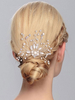 Weiße Hochzeit Kopfschmuck Perlen Kamm Strass Braut Haarschmuck