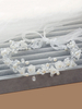 Weiße Hochzeit Kopfschmuck Perlen Stirnband Ribbon Perlen Braut Haarschmuck