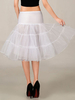 Weiße Hochzeit ohne Knochen halbe Slip drei Tier Braut Petticoat Tüll Mittellänge
