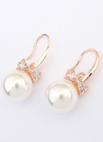 Weiße Hochzeit Ohrringe Vintage Ohrhänger Ohrringe Bogen Legierung Ohrstecker Braut