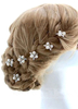 Weiße Hochzeit Pin Perle Strass Hochzeit Haarschmuck (2 Stück A Set)
