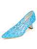 Weiße Hochzeit Schuhe High Heel Lace Perlen bestickte Brautschuhe