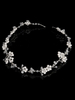 Weiße Hochzeit Stirnband Kristall Kopfschmuck Strass Perlen Blume Braut Haarschmuck