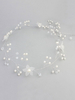 Weiße Hochzeit Stirnband Kristall Perlen Kopfschmuck Braut Haarschmuck