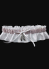 Weiße Hochzeit Strumpfband Satinstoff Bogen Metall Dekor Braut-Accessoires