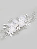 Weiße Imitation Perlen Blumen Hochzeit Kamm