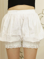 Weiße Lolita Bloomers Lace Trim elastische Plus Size Lolita Sicherheit Hose