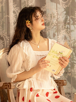 Weiße Lolita Blusen Langarm Rüschen Lolita Top Lolita Shirt