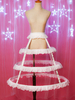 Weiße Lolita Krinoline Rüschen Eine Linie einstellbar Chiffon Lolita Petticoat