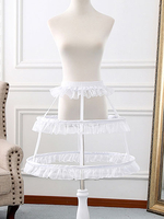 Weiße Lolita Petticoats Rüschen 4-lagiger Krinoline Weißer Lolita Unterrock
