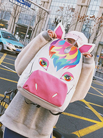 Weiße Lolita Rucksack Laser Einhorn Pailletten Leinwand Lolita Tasche