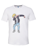 Weiße Männer T-Shirt Naruto Dab Print Kurzarm Baumwolle Tee Top