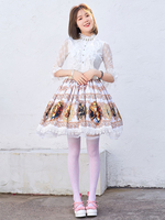 Weiße süße Lolita SK Spitze Polyester Lolita Röcke