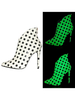 Weiße Sexy Stiefel Spitz Polka Dot High Heel Booties Damen Stiefeletten