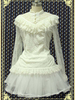 Weiße Spitzen Lolita Bluse Langarm