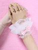 Weißen Bögen Lace synthetische Lolita Handschuhe