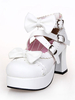 Weißen Bögen Lolita Schuhe für Frauen