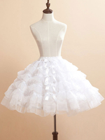 Weißen Bögen Organza Lolita Rock für Frauen