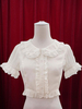 Weißen Lolita Bluse Rüschen Baumwolle Bluse für Frauen