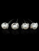 Weißen Strass Perle Hochzeit Schmuck Haarschmuck