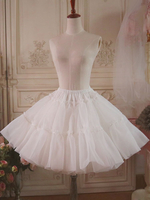 Weißer Lolita Petticoat Rüschen Voile Lolita Unterrock
