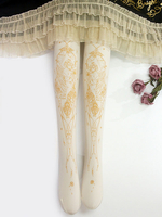 Weißer Lolita-Strumpf Little Angel Heißprägende Samtlolita-Strumpfhose