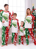 Weißer Weihnachts-Familienpyjama mit Weihnachtsmuster für Erwachsene und Kinder
