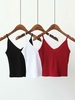 Weißes Cami-Oberteil für Frauen Jewel Neck Cotton Casual Camis Top