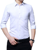 Weißes Hemd Herren Hemd Umlegekragen Langarm Regular Fit Formelles Hemd