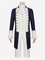 Weißes Vintage-Set Retro-Polyester mit langen Ärmeln Retro-Kostüme für Männer