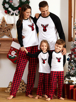 Weihnachten Familie Pyjamas Baumwollmischung Plaid Weihnachtsmuster Rot Plaid Set
