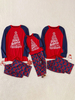 Weihnachten Familie Pyjamas Baumwollmischung Rot Marine Blau Plaid Set