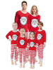 Weihnachten Familienpyjamas Baumwollmischung Farbblock rote Streifen Set