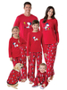 Weihnachten Pyjamas Kinder Rot bedruckte 2 Stück Faschingskostüme