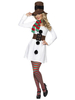 Weihnachten Schneemann Kostüm Weißes Kleid Polyester Hut Komponenten Weihnachtsmuster Weihnachtsferien Schneemann Kostüme