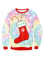 Weihnachten Sweater Socken drucken Hässliche Weihnachtss Tops