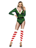Weihnachten Weihnachtsmann Stretchy Zentai Jumpsuit