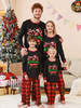 Weihnachts-Schlafanzug für die ganze Familie passender Pyjama aus Polyester mit Weihnachtsmuster für Babys und Paare