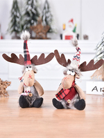 Weihnachtsferien Dekorationen Elchpuppe Puppe Weihnachten Polyester Faser Baum Anhänger