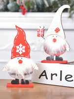 Weihnachtsferien Dekorationen montiert Holz gemalt Weihnachtsmann Ornamente Kinder Weihnachtsgeschenke Fenster Dekoration