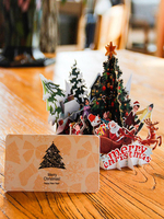 Weihnachtskarten Pop Up Gruß Weihnachtskarte 3D Neujahrsgeschenke Halloween