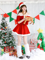 Weihnachtsmann Weihnachtsmann Kostüm Rote Frauen Top Rock Schärpe Set 3 Stück Karneval Kostüm